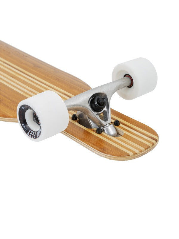 Two Bare Feet "The Brody" 42in Bamboo Series Longboard Skateboard Complete (White Wheels)