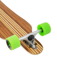 Two Bare Feet "The Brock" 42in Bamboo Series Longboard Skateboard Complete (Green Wheels)