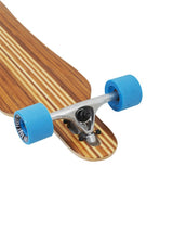 Two Bare Feet "The Brock" 42in Bamboo Series Longboard Skateboard Complete (Blue Wheels)