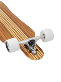 Two Bare Feet "The Brock" 42in Bamboo Series Longboard Skateboard Complete (White Wheels)