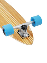 Two Bare Feet "The Chad" 42in Bamboo Series Longboard Skateboard Complete (Blue Wheels)