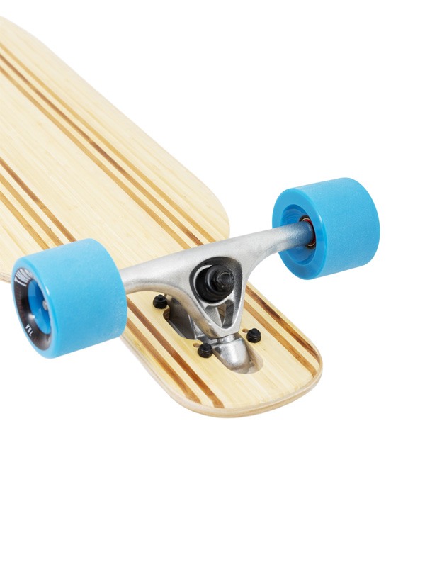 Two Bare Feet "The Bradley" 36in Bamboo Series Longboard Skateboard Complete (Blue Wheels)