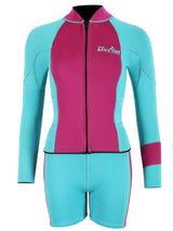 Two Bare Feet Harmony 3mm Jacket & Shorts Set (Raspberry / Mint)