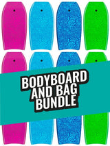 Two Bare Feet Classic Pattern Single Bodyboard and Bag Bundle (Choice of 33", 37", 41", 42", 44")