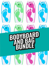 Two Bare Feet 42" Future Print Single Bodyboard and Bag Bundle (Choice of 33", 37", 42")