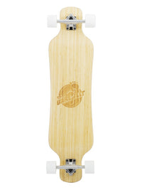 Two Bare Feet "The Larry" 39in Bamboo Series Longboard Skateboard Complete (White Wheels)