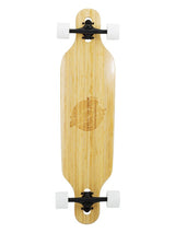 Two Bare Feet "The Austin" 36in Bamboo Series Longboard Skateboard Complete (White Wheels)