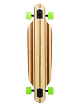 Two Bare Feet "The Austin" 36in Bamboo Series Longboard Skateboard Complete (Green Wheels)