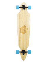 Two Bare Feet "The Duke" 41in Bamboo Series Longboard Skateboard Complete (Blue Wheels)