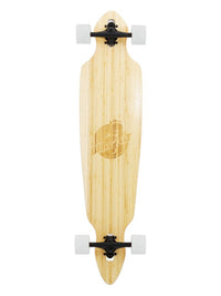 Two Bare Feet "The Duke" 41in Bamboo Series Longboard Skateboard Complete (White Wheels)