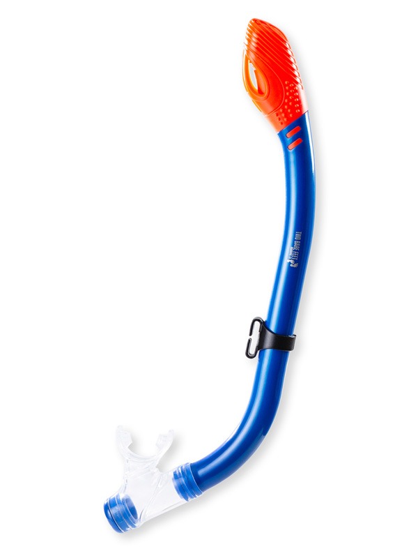 Two Bare Feet Junior Dry Top Silicone Snorkel (Blue)