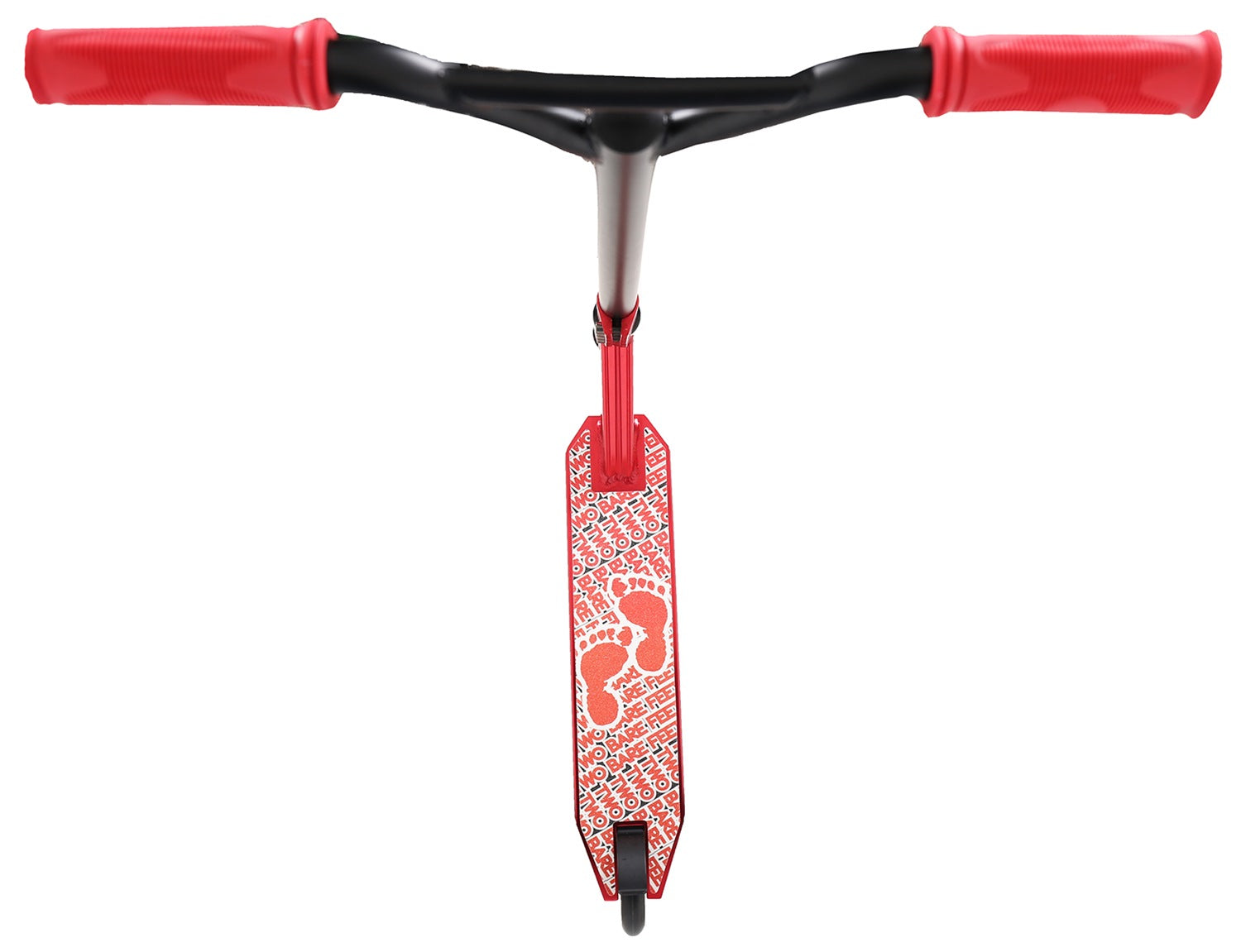 Two Bare Feet Logo Model Stunt Scooter (Red)