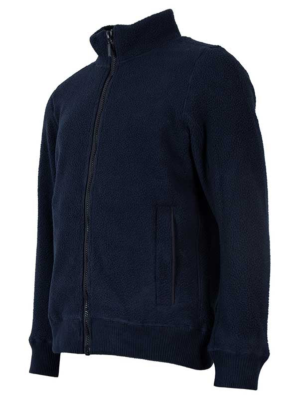 Unisex Sweater Fleece Jacket (Navy)