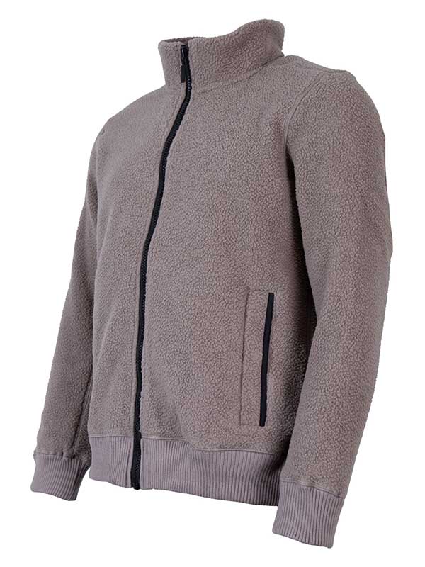Unisex Sweater Fleece Jacket (Stone)
