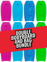 Two Bare Feet Classic Pattern Double Bodyboard and Bag Bundle (Choice of 33", 37", 41", 42", 44")