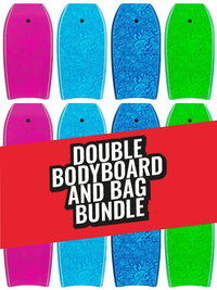 Two Bare Feet Classic Pattern Double Bodyboard and Bag Bundle (Choice of 33", 37", 41", 42", 44")