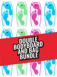 Two Bare Feet 42" Future Print Double Bodyboard and Bag Bundle (Choice of 33", 37", 42")