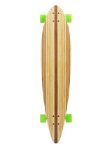 Two Bare Feet "The Chuck" 44in Bamboo Series Longboard Skateboard Complete (Green Wheels)
