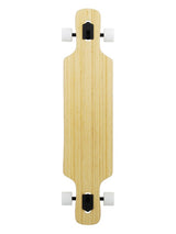 Two Bare Feet "The Parker" 42.5in Bamboo Series Longboard Skateboard Complete (White Wheels)