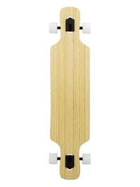 Two Bare Feet "The Parker" 42.5in Bamboo Series Longboard Skateboard Complete (White Wheels)