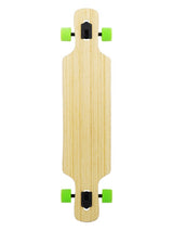 Two Bare Feet "The Parker" 42.5in Bamboo Series Longboard Skateboard Complete (Green Wheels)
