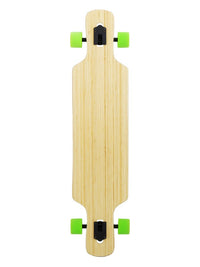 Two Bare Feet "The Parker" 42.5in Bamboo Series Longboard Skateboard Complete (Green Wheels)