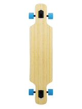 Two Bare Feet "The Parker" 42.5in Bamboo Series Longboard Skateboard Complete (Blue Wheels)