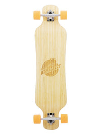 Two Bare Feet "The Larry" 39in Bamboo Series Longboard Skateboard Complete (Orange Wheels)