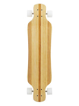 Two Bare Feet "The Larry" 39in Bamboo Series Longboard Skateboard Complete (White Wheels)