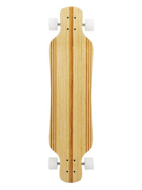 Two Bare Feet "The Larry" 39in Bamboo Series Longboard Skateboard Complete (White Wheels)