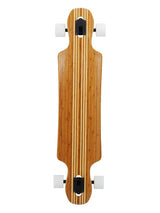 Two Bare Feet "The Hunter" 40in Bamboo Series Longboard Skateboard Complete (White Wheels)