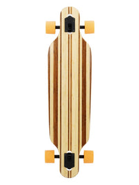 Two Bare Feet "The Austin" 36in Bamboo Series Longboard Skateboard Complete (Orange Wheels)