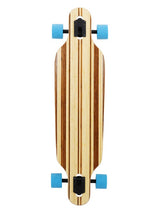 Two Bare Feet "The Austin" 36in Bamboo Series Longboard Skateboard Complete (Blue Wheels)