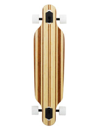 Two Bare Feet "The Austin" 36in Bamboo Series Longboard Skateboard Complete (White Wheels)