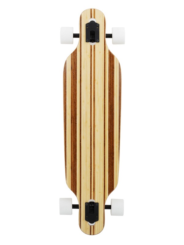 Two Bare Feet "The Austin" 36in Bamboo Series Longboard Skateboard Complete (White Wheels)