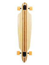 Two Bare Feet "The Duke" 41in Bamboo Series Longboard Skateboard Complete (Orange Wheels)