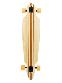 Two Bare Feet "The Duke" 41in Bamboo Series Longboard Skateboard Complete (Orange Wheels)