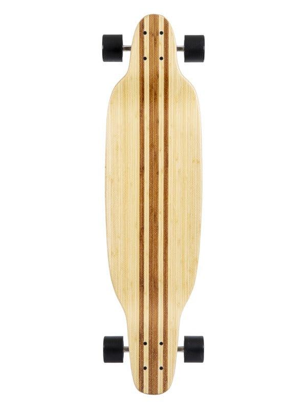 Two Bare Feet "The Berty" 39in Bamboo Series Longboard Skateboard Complete (Black Wheels)