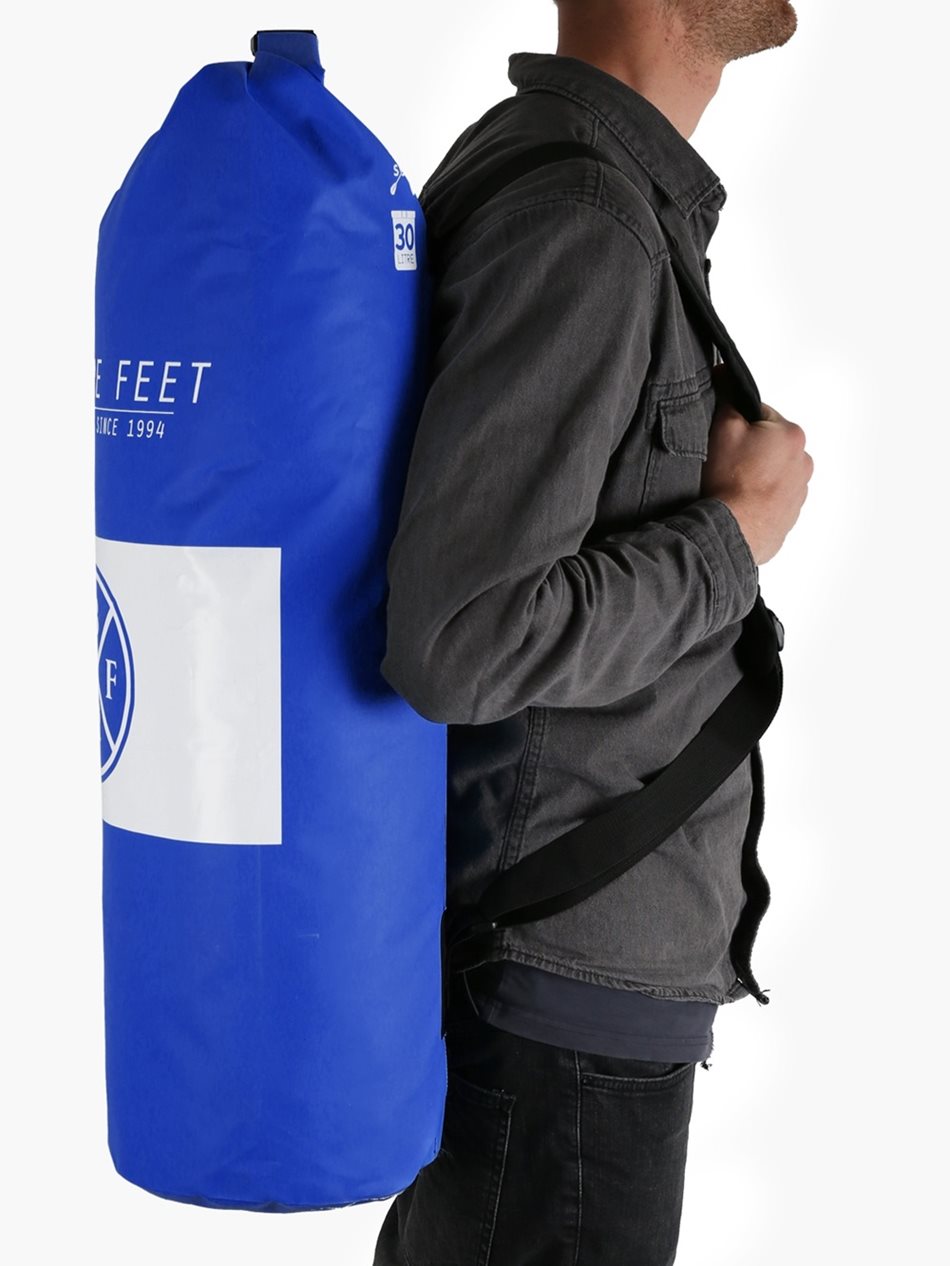 Two Bare Feet 30 Litre Waterproof Dry Bag / Inflatable Bodyboard Carry Bag (Navy)