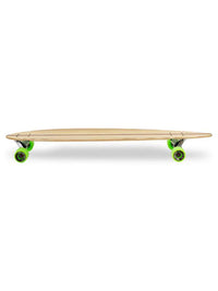 Two Bare Feet "The Chuck" 44in Bamboo Series Longboard Skateboard Complete (Green Wheels)