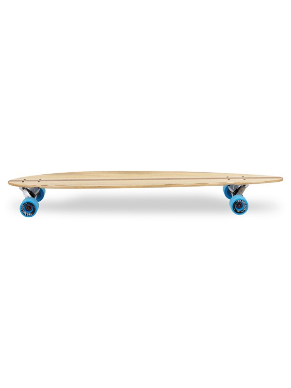 Two Bare Feet "The Chuck" 44in Bamboo Series Longboard Skateboard Complete (Blue Wheels)