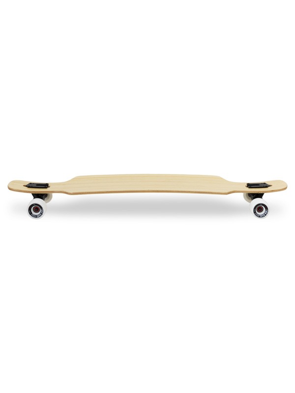 Two Bare Feet "The Parker" 42.5in Bamboo Series Longboard Skateboard Complete (White Wheels)
