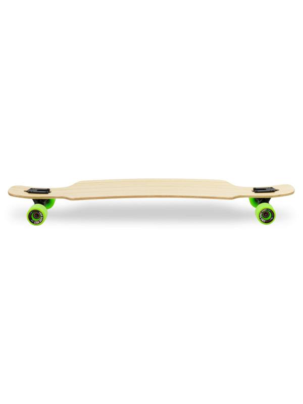Two Bare Feet "The Parker" 42.5in Bamboo Series Longboard Skateboard Complete (Green Wheels)