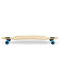 Two Bare Feet "The Parker" 42.5in Bamboo Series Longboard Skateboard Complete (Blue Wheels)