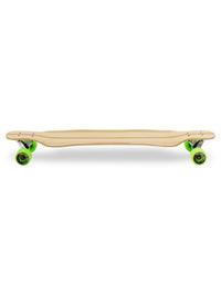 Two Bare Feet "The Larry" 39in Bamboo Series Longboard Skateboard Complete (Green Wheels)