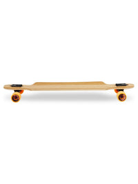 Two Bare Feet "The Hunter" 40in Bamboo Series Longboard Skateboard Complete (Orange Wheels)