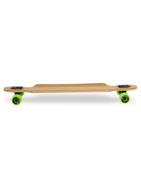 Two Bare Feet "The Hunter" 40in Bamboo Series Longboard Skateboard Complete (Green Wheels)