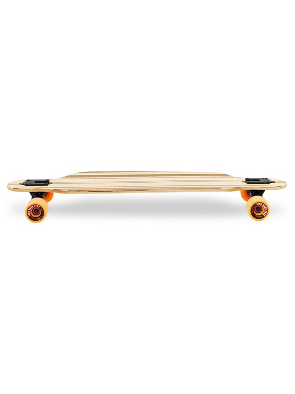 Two Bare Feet "The Austin" 36in Bamboo Series Longboard Skateboard Complete (Orange Wheels)
