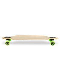 Two Bare Feet "The Austin" 36in Bamboo Series Longboard Skateboard Complete (Green Wheels)