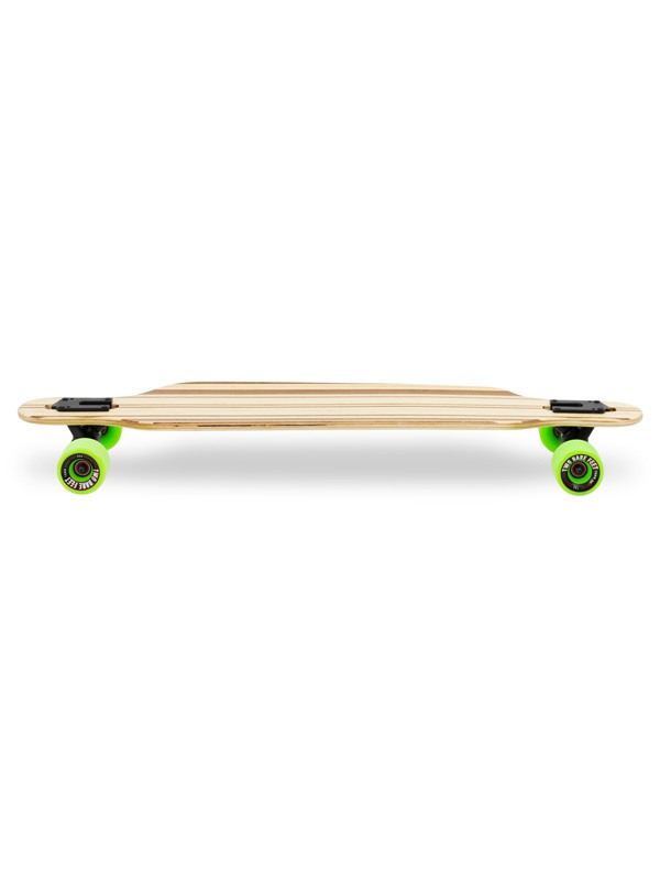 Two Bare Feet "The Austin" 36in Bamboo Series Longboard Skateboard Complete (Green Wheels)